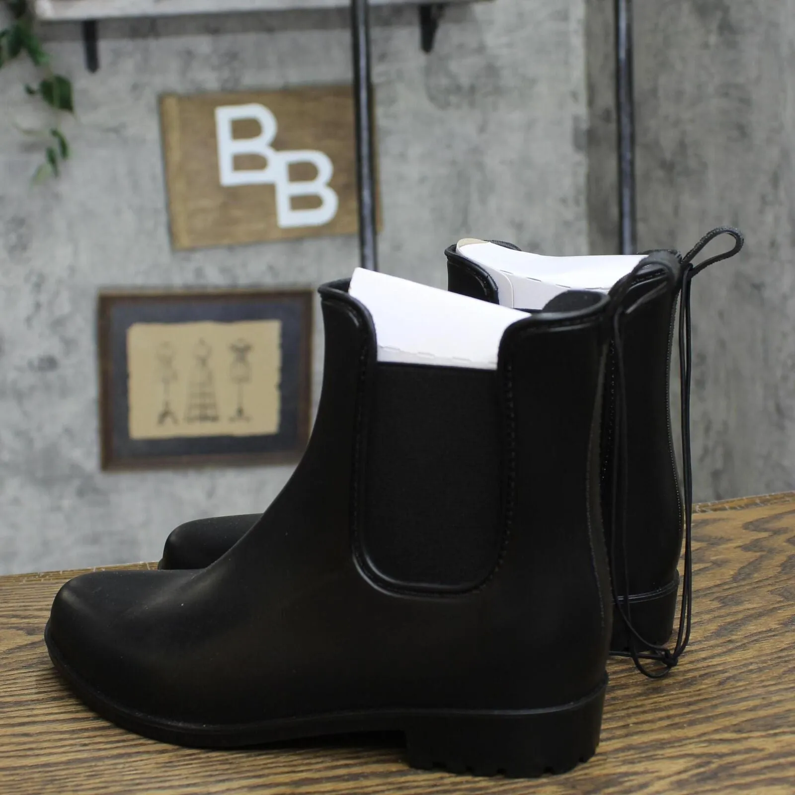 A New Day Womens Chelsea Rain Boots 53847121 Black 6M