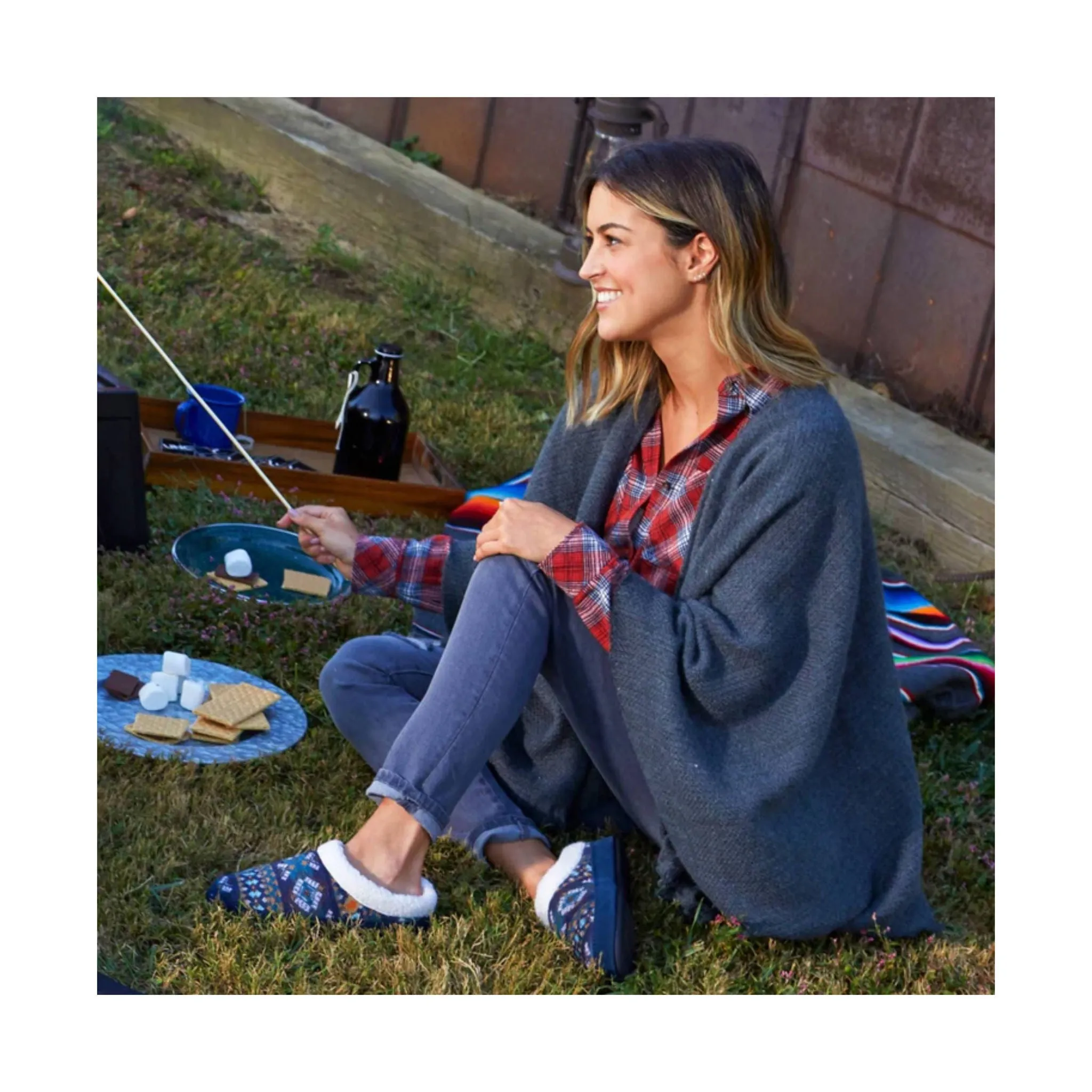 Acorn Women's Hoodback Slipper - Navy/Blue