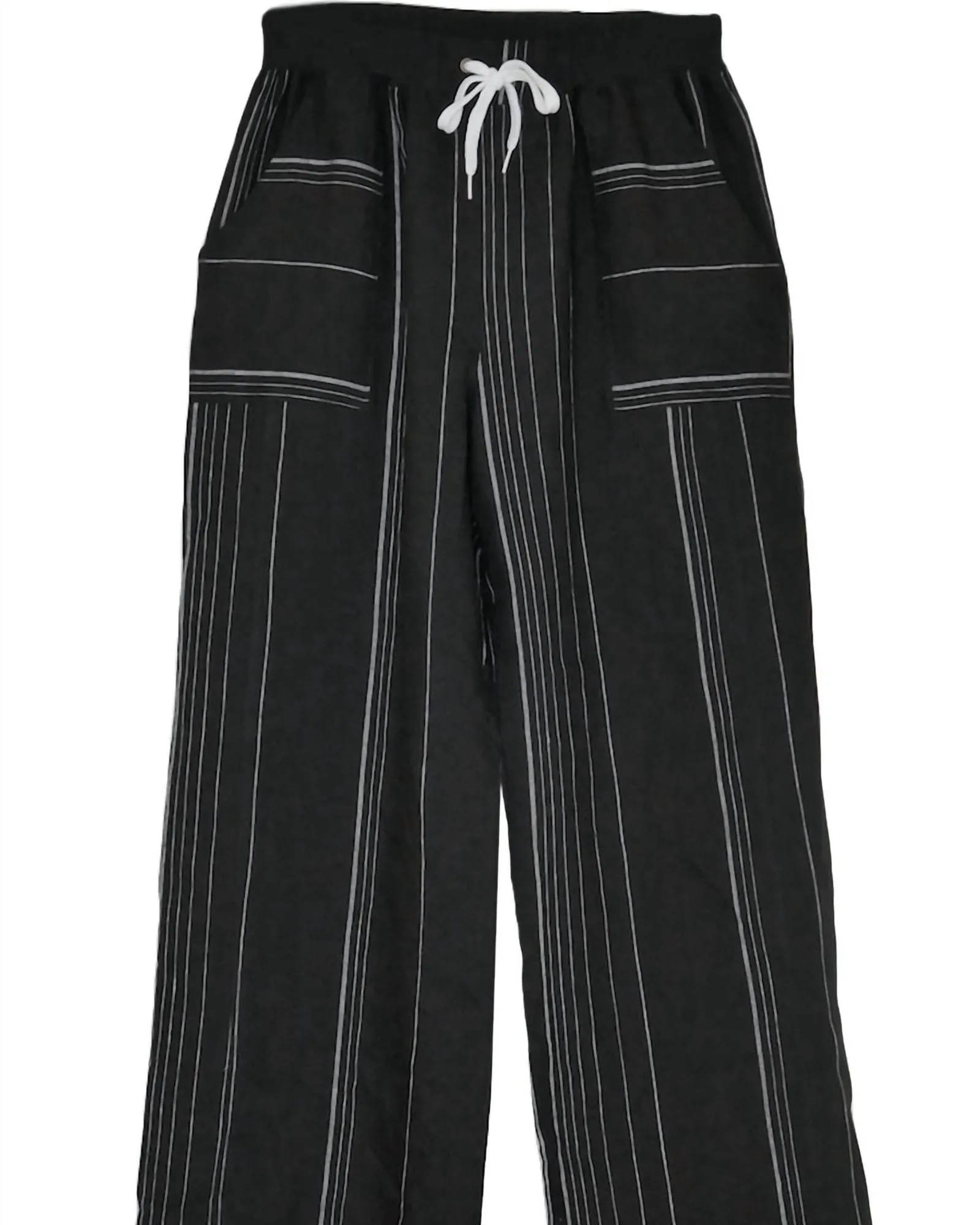 Amalfi Linen Pant Stripe in Black Multi | Black Multi