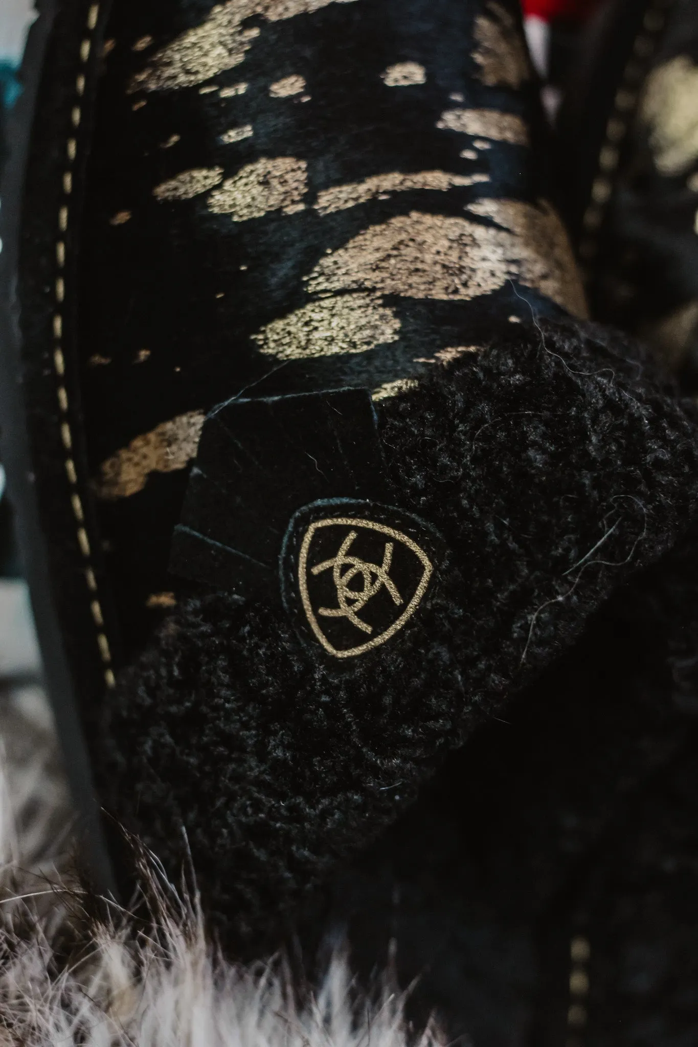 Ariat Black Gold Slippers