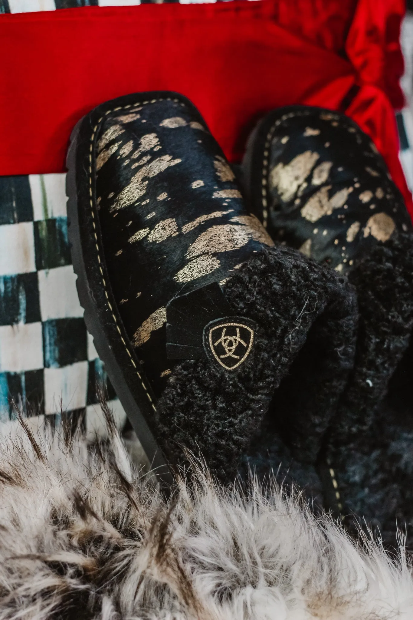 Ariat Black Gold Slippers