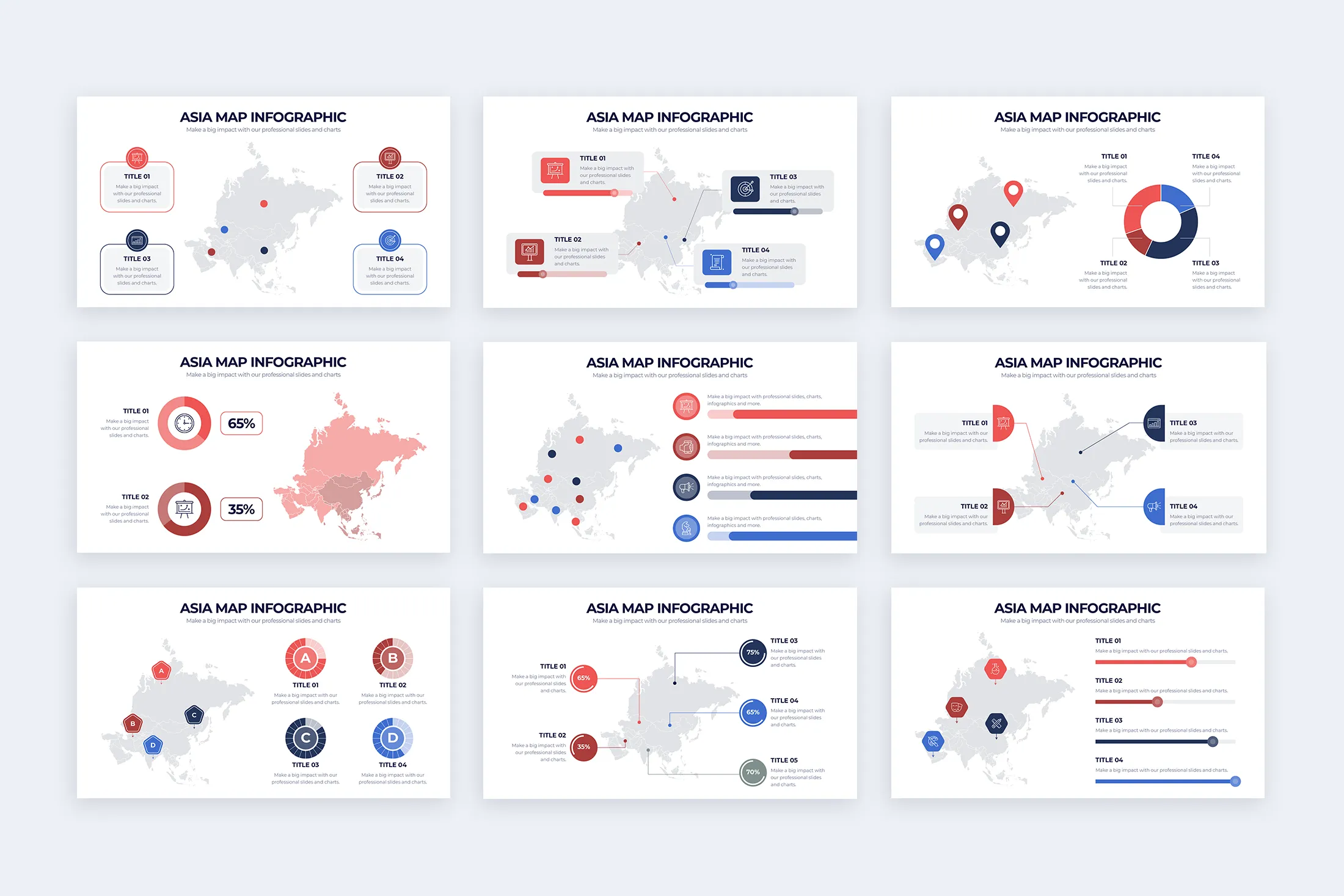 Asia Map Infographic Google Slides Template