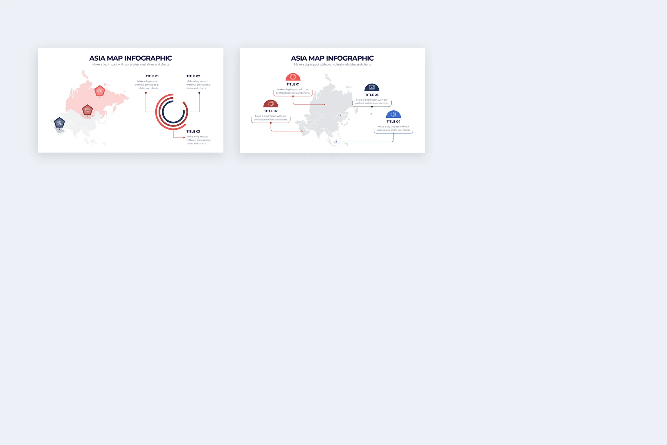 Asia Map Infographic Google Slides Template