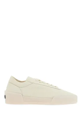 beige leather low minimalist aerobic sneakers FGE280 101NUB CREAM