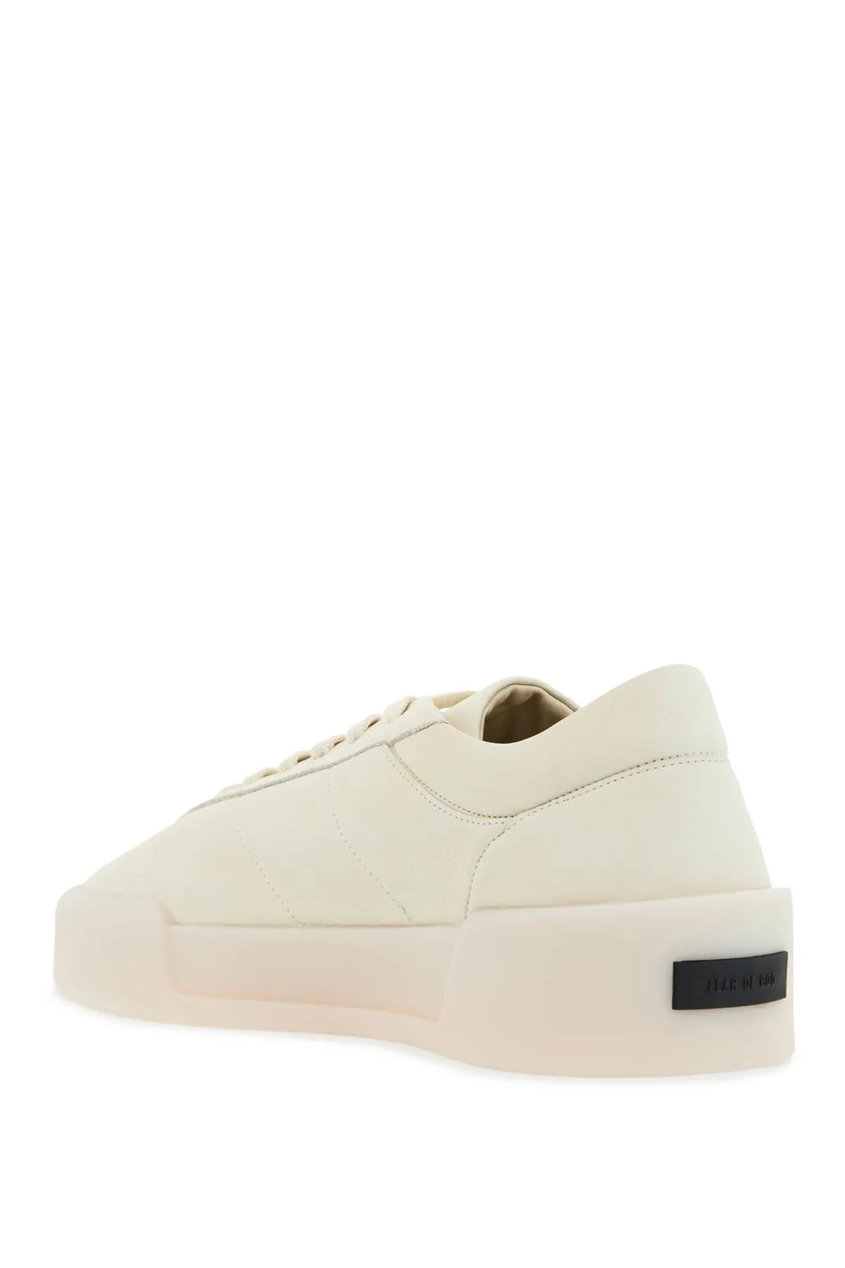 beige leather low minimalist aerobic sneakers FGE280 101NUB CREAM