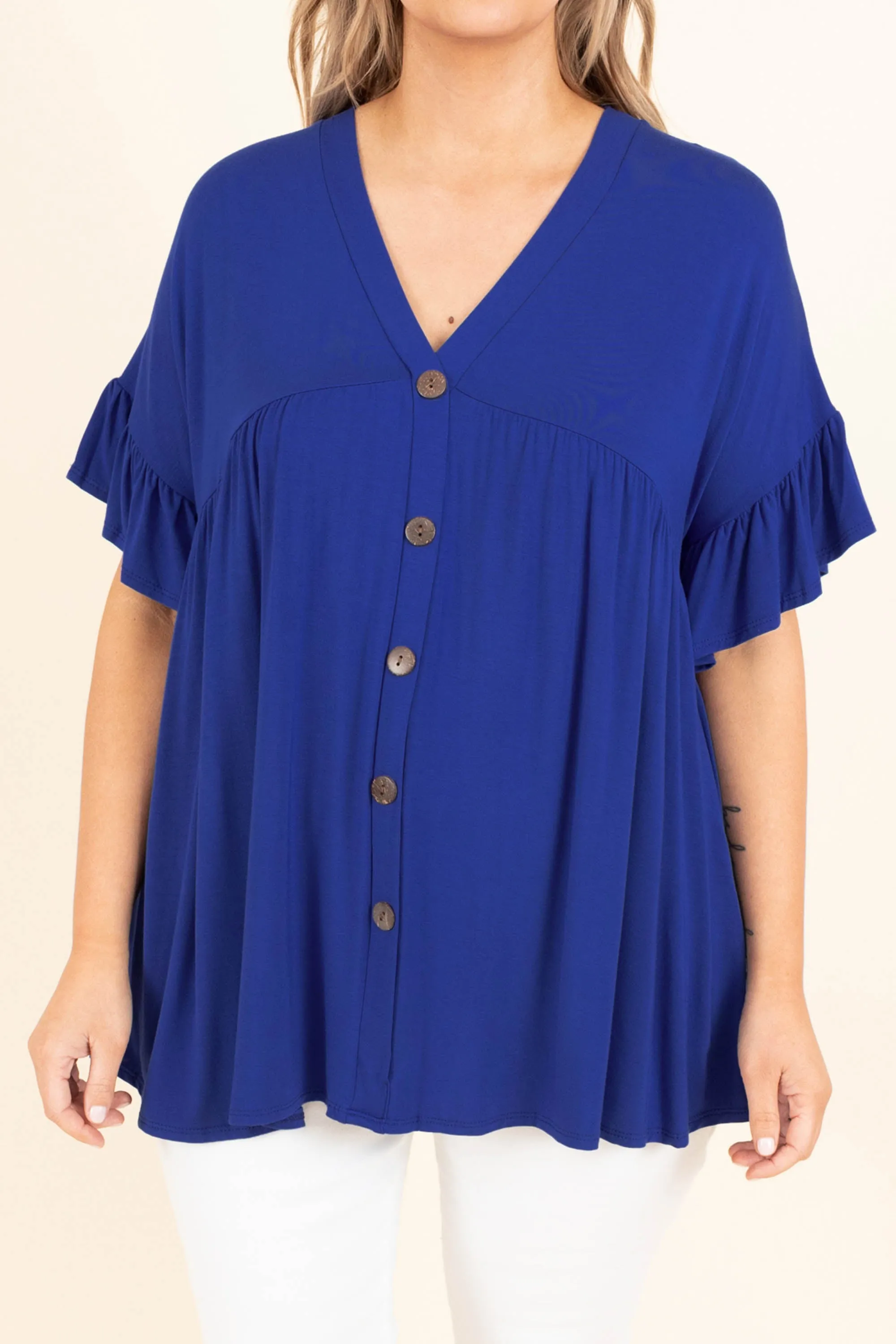 Bittersweet Beginnings Top, Royal Blue