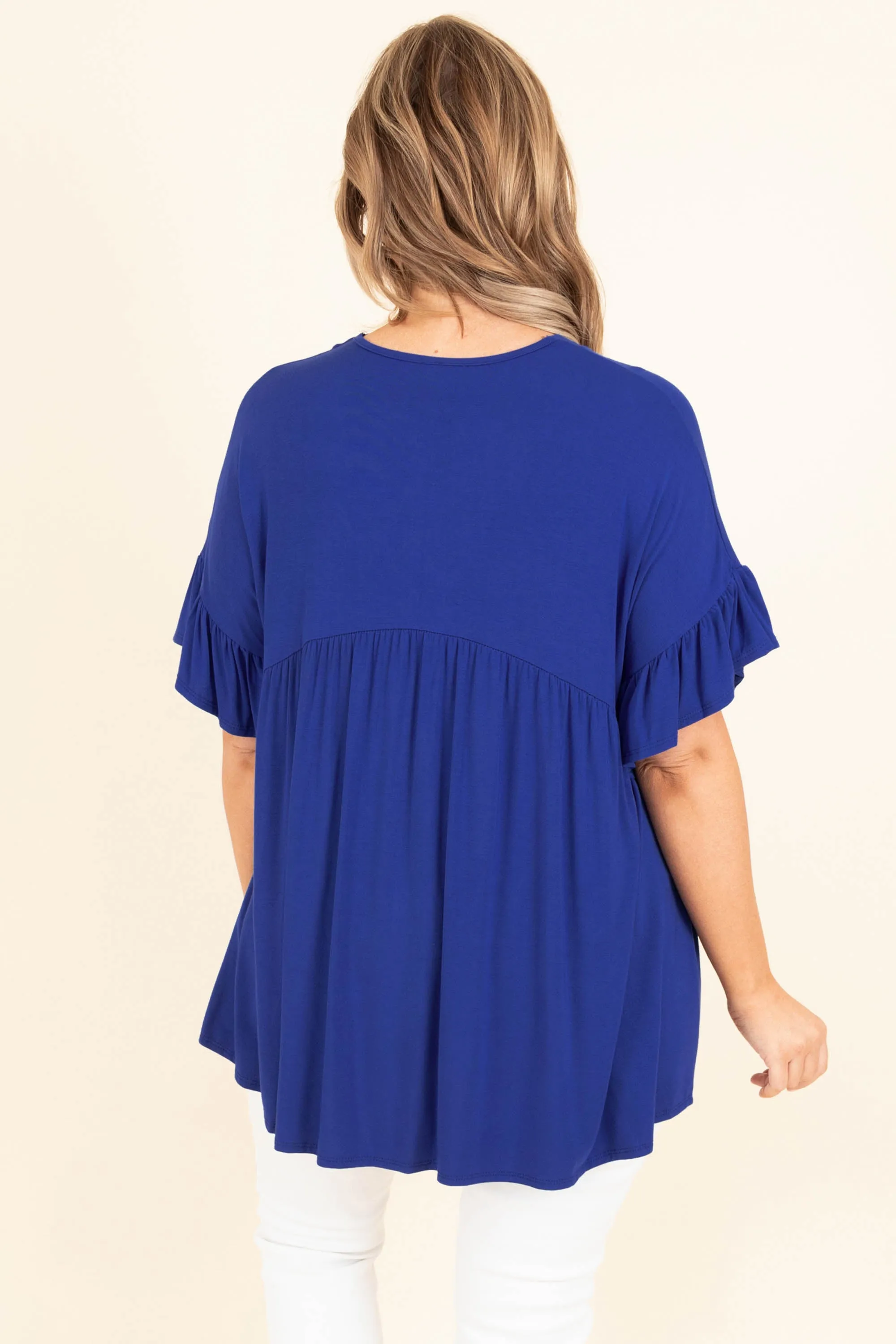 Bittersweet Beginnings Top, Royal Blue