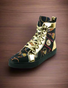 Black High Top Sneaker Encore by Fiesso