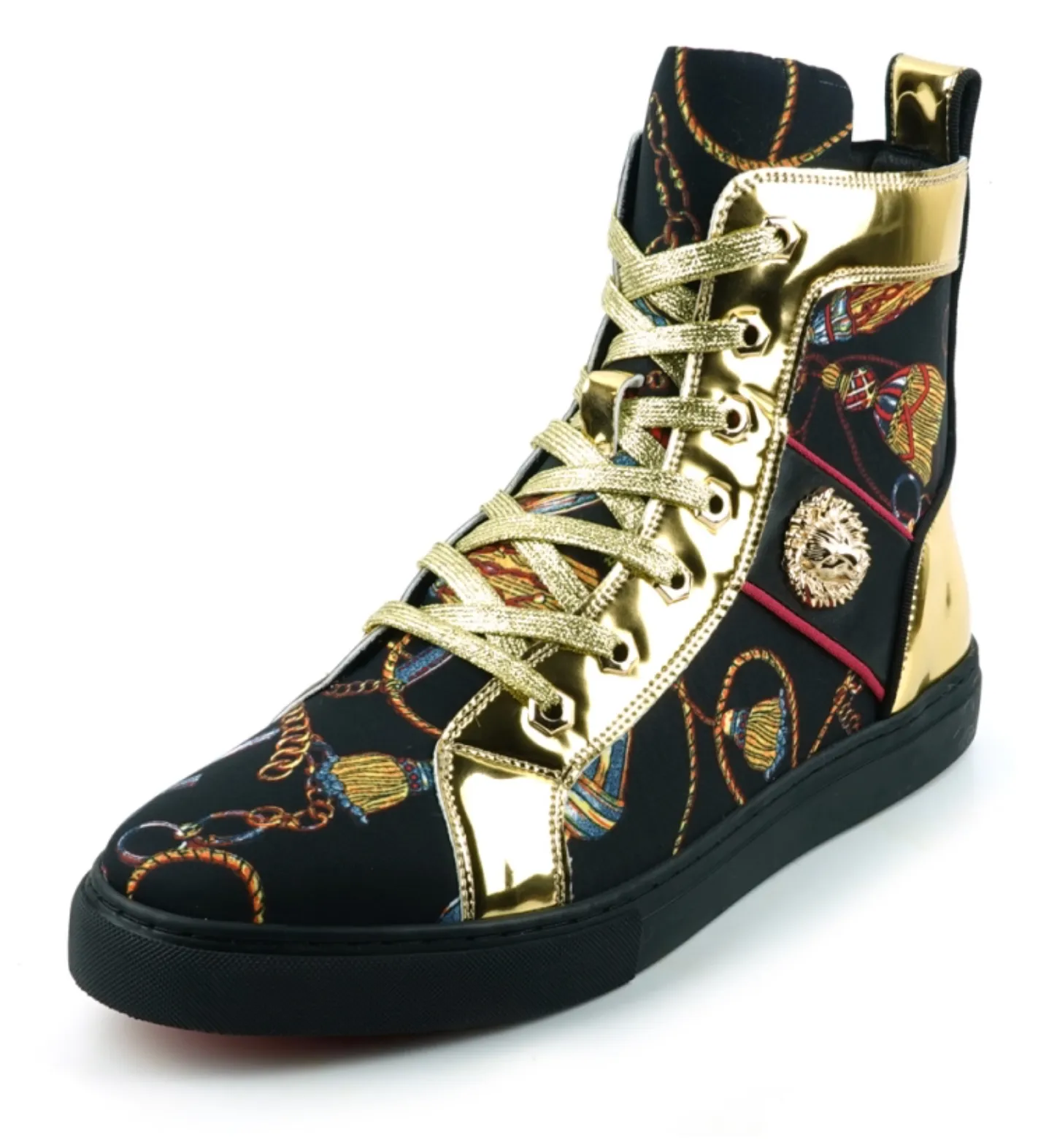 Black High Top Sneaker Encore by Fiesso