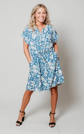Blue Floral Dress - Final Sale*