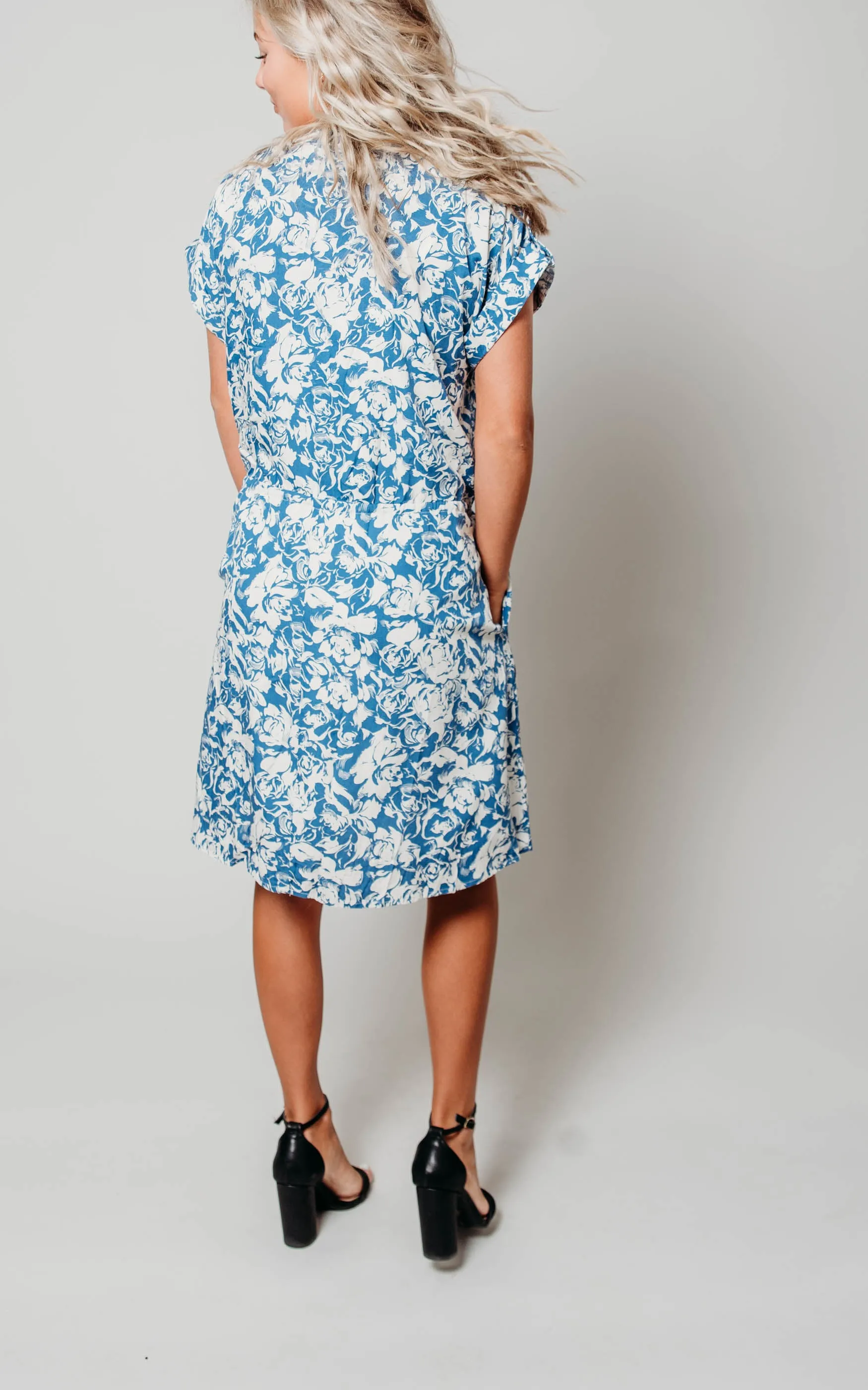 Blue Floral Dress - Final Sale*