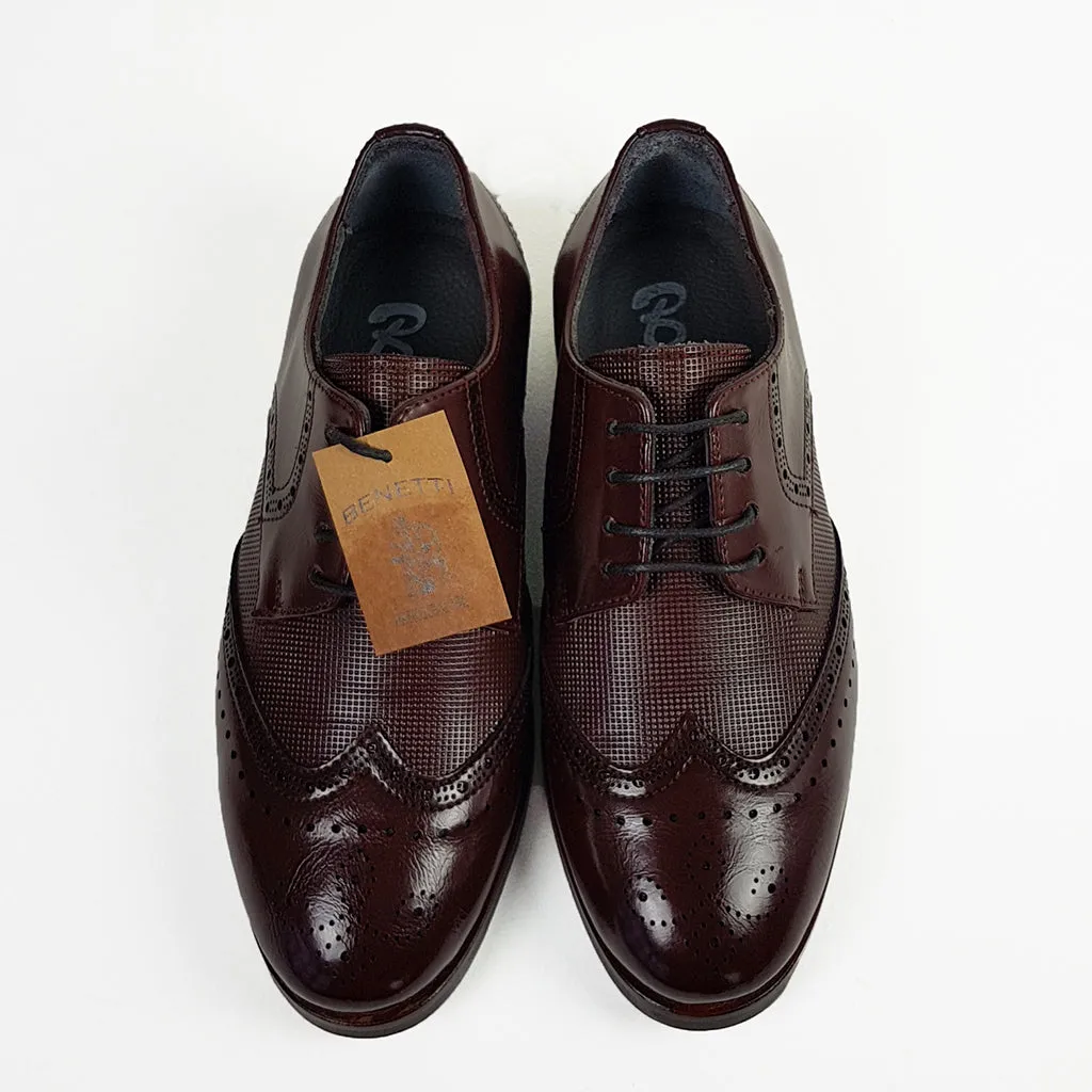 Boys Benetti George Wine Communion Shoes