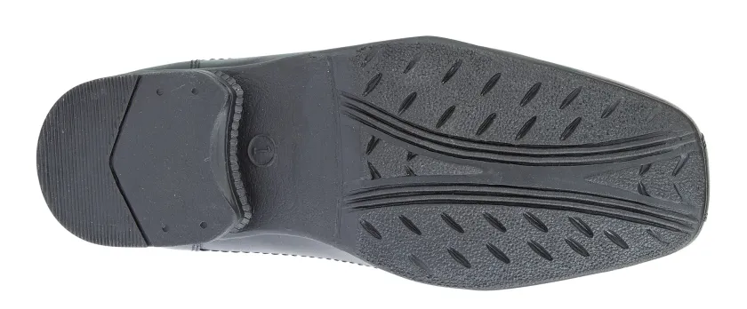 Boys Black Leather Junior Shoe