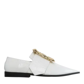 Brooke Loafer — Leather Patent Crinkle White