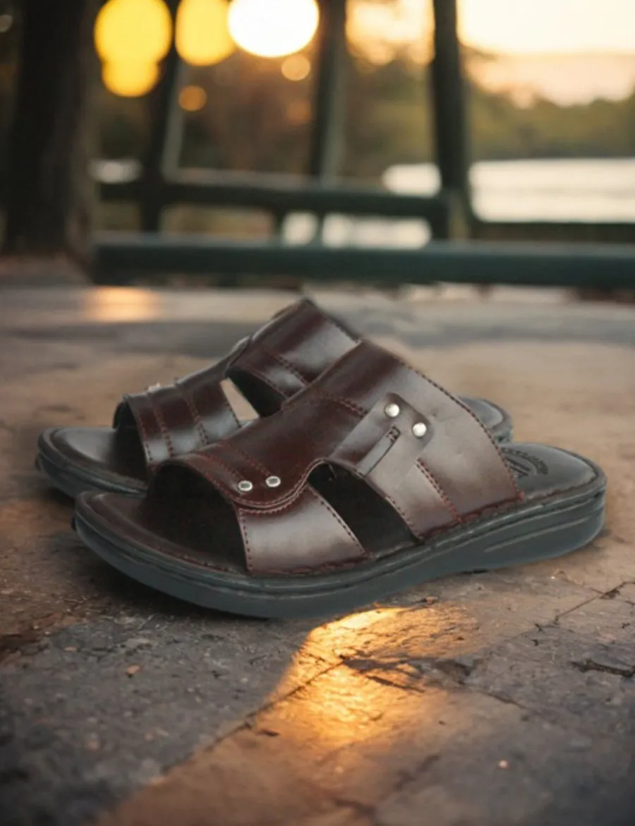 Brown | Medicated Slippers For Men