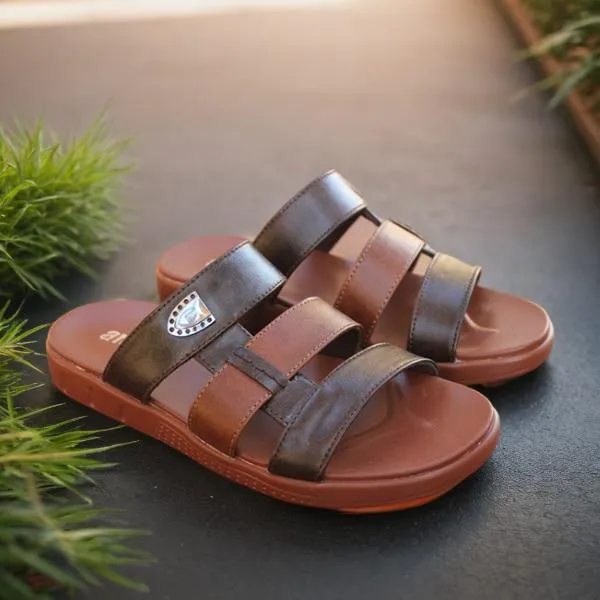 Brown Summer Slippers for men