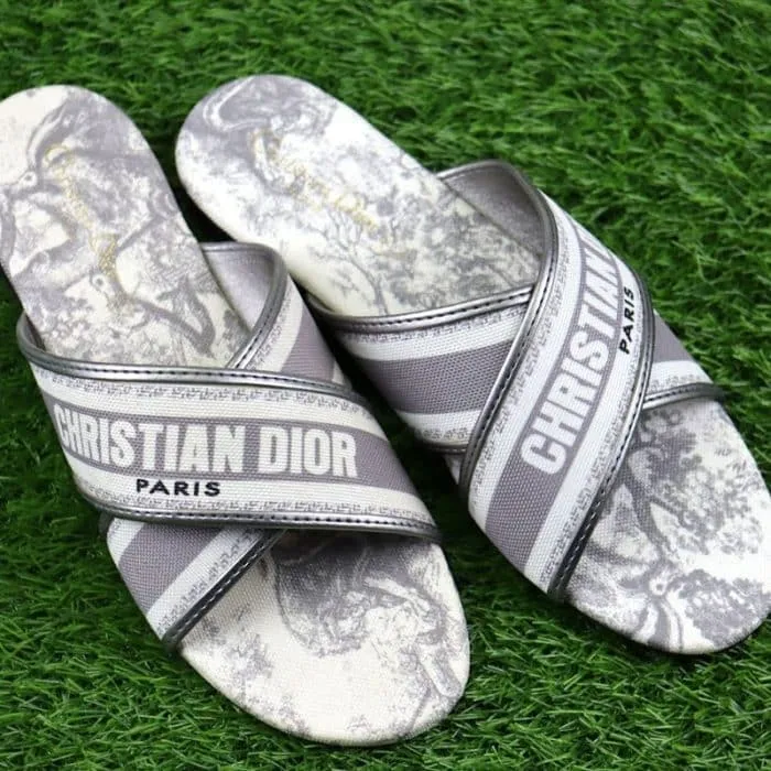 CD Dway Sandals – Beautiful Cotton Fabric Slippers Slides For Women #10370 #22