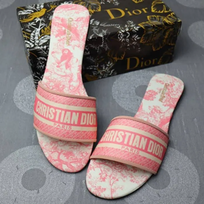 CD Dway Sandals – Beautiful Cotton Fabric Slippers Slides For Women #10370 #22
