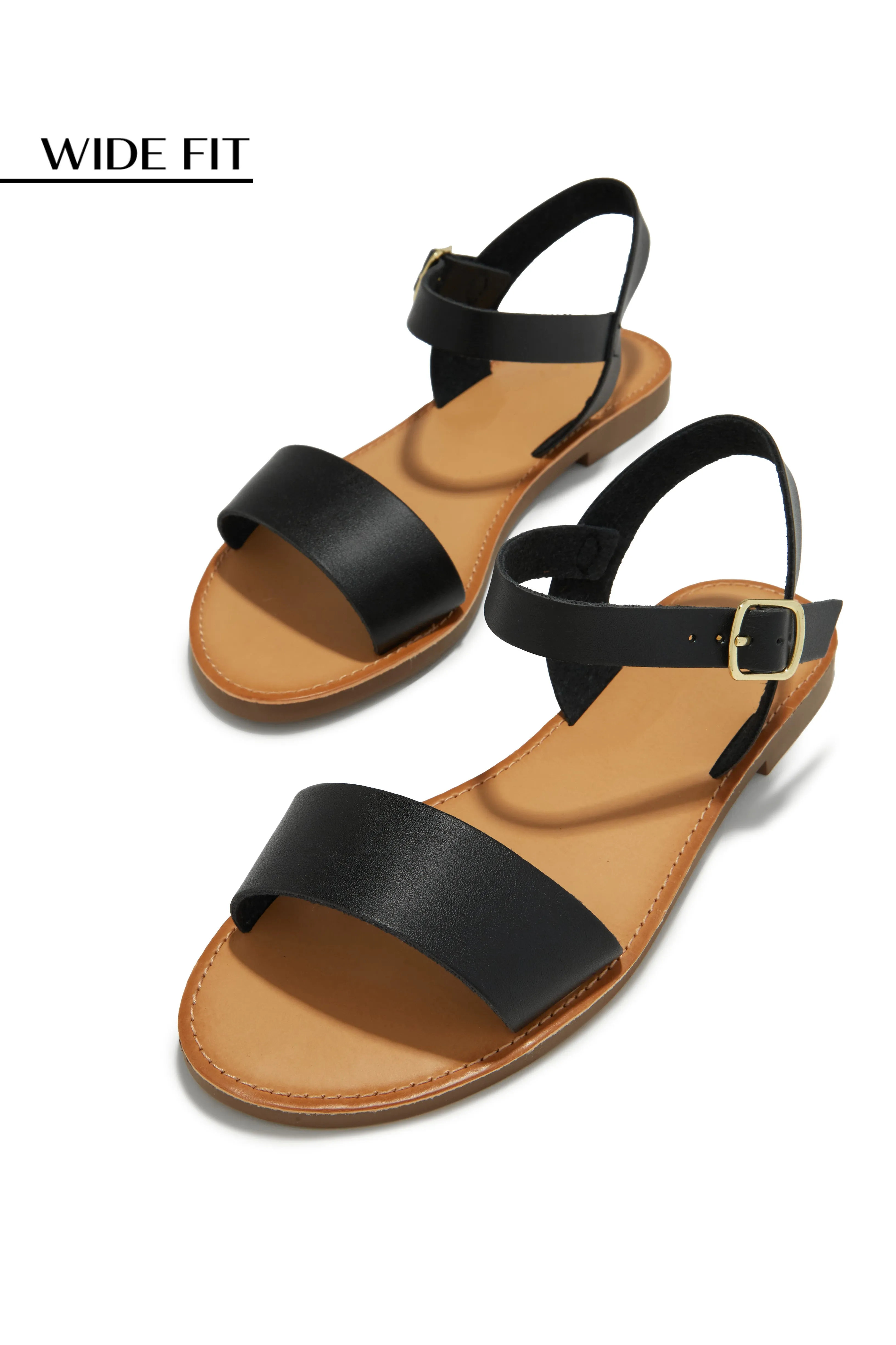 Chasing Summer Wide Fit Sandals - Black