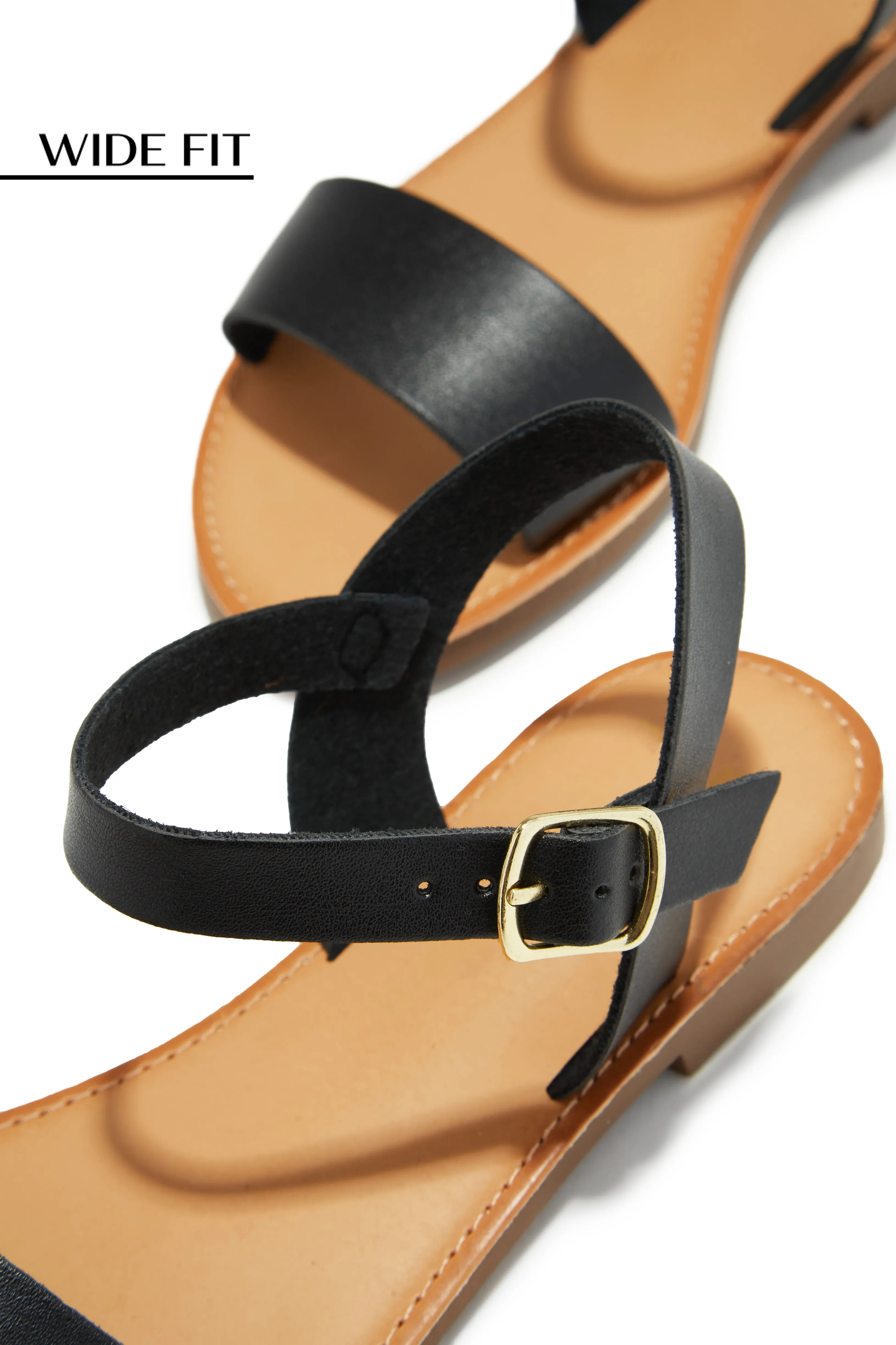 Chasing Summer Wide Fit Sandals - Black