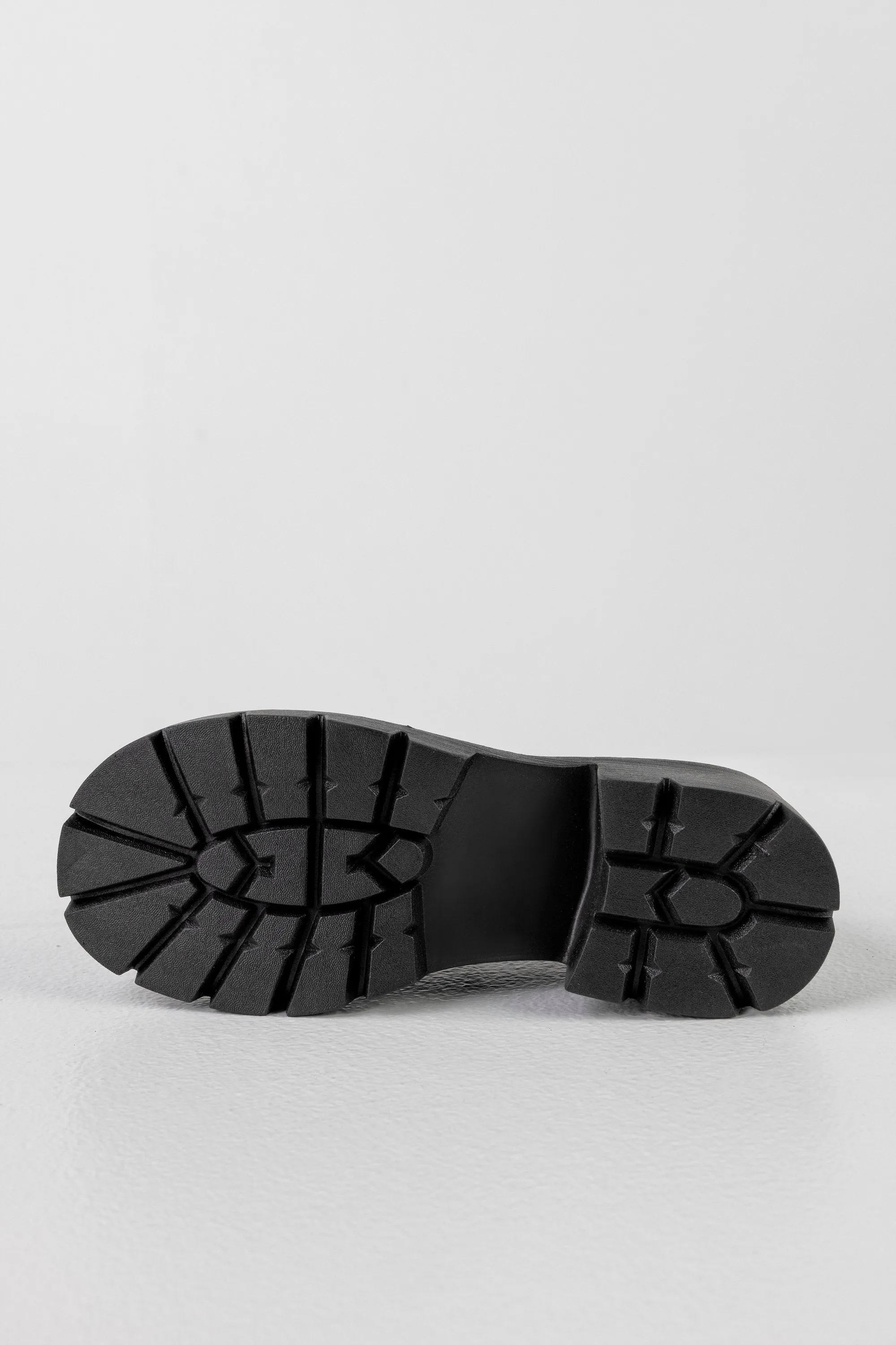 Chunky sole patent loafers