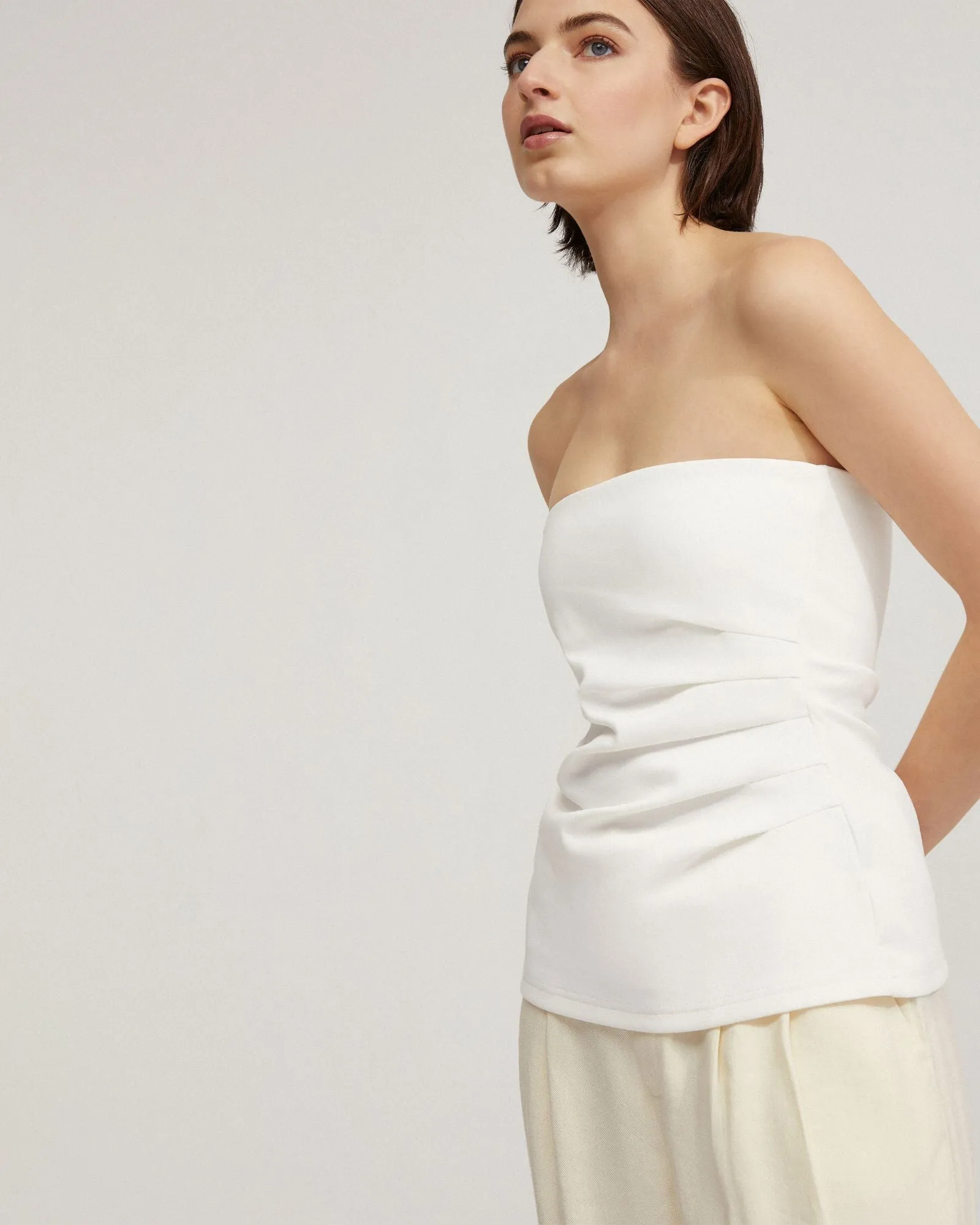 Clara Strapless Ponti Top