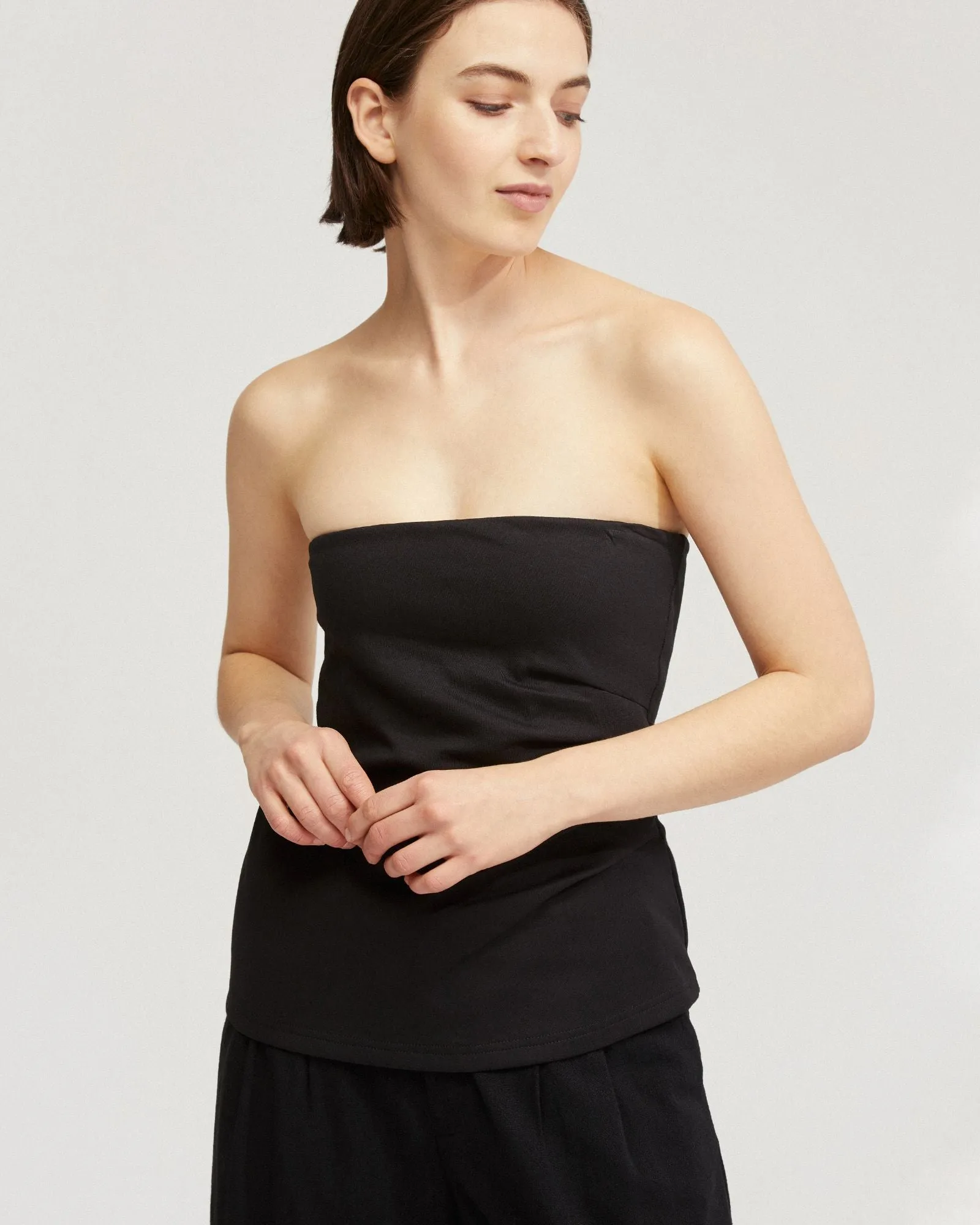 Clara Strapless Ponti Top