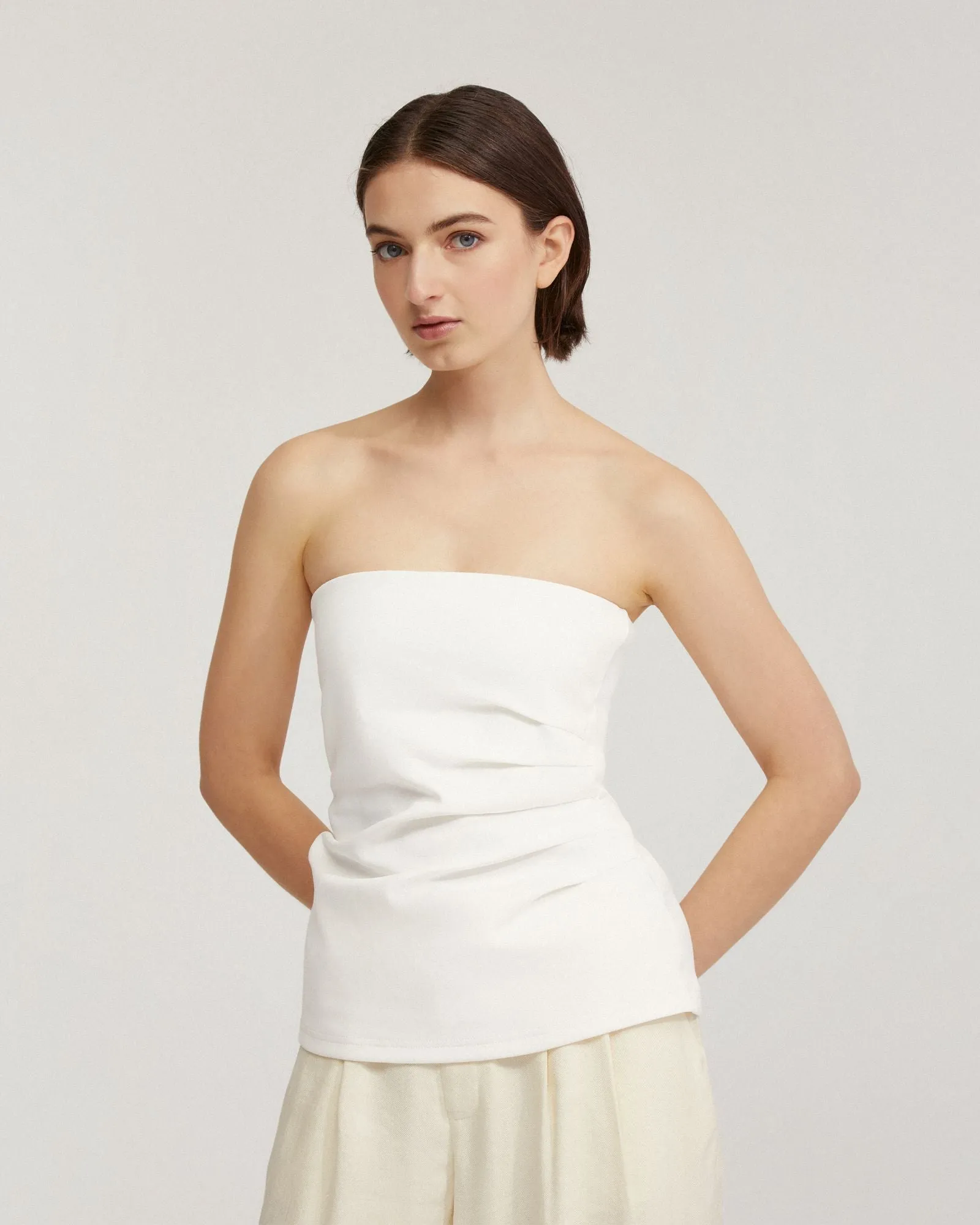 Clara Strapless Ponti Top