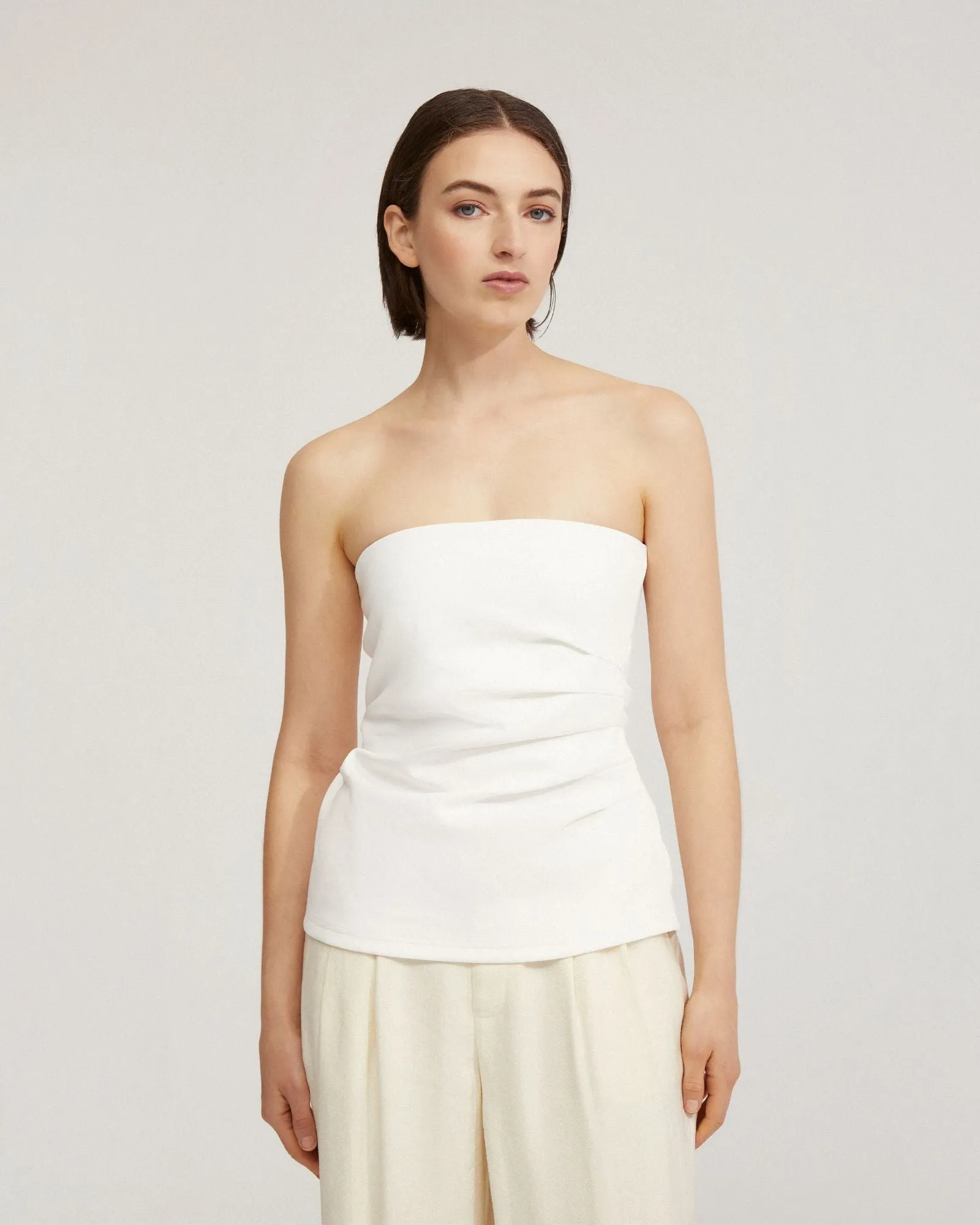 Clara Strapless Ponti Top