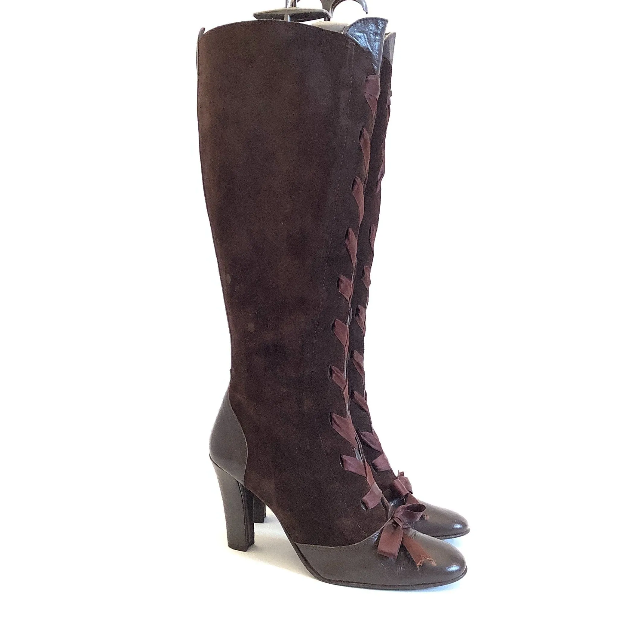 Corset Ribbon Laced Boots