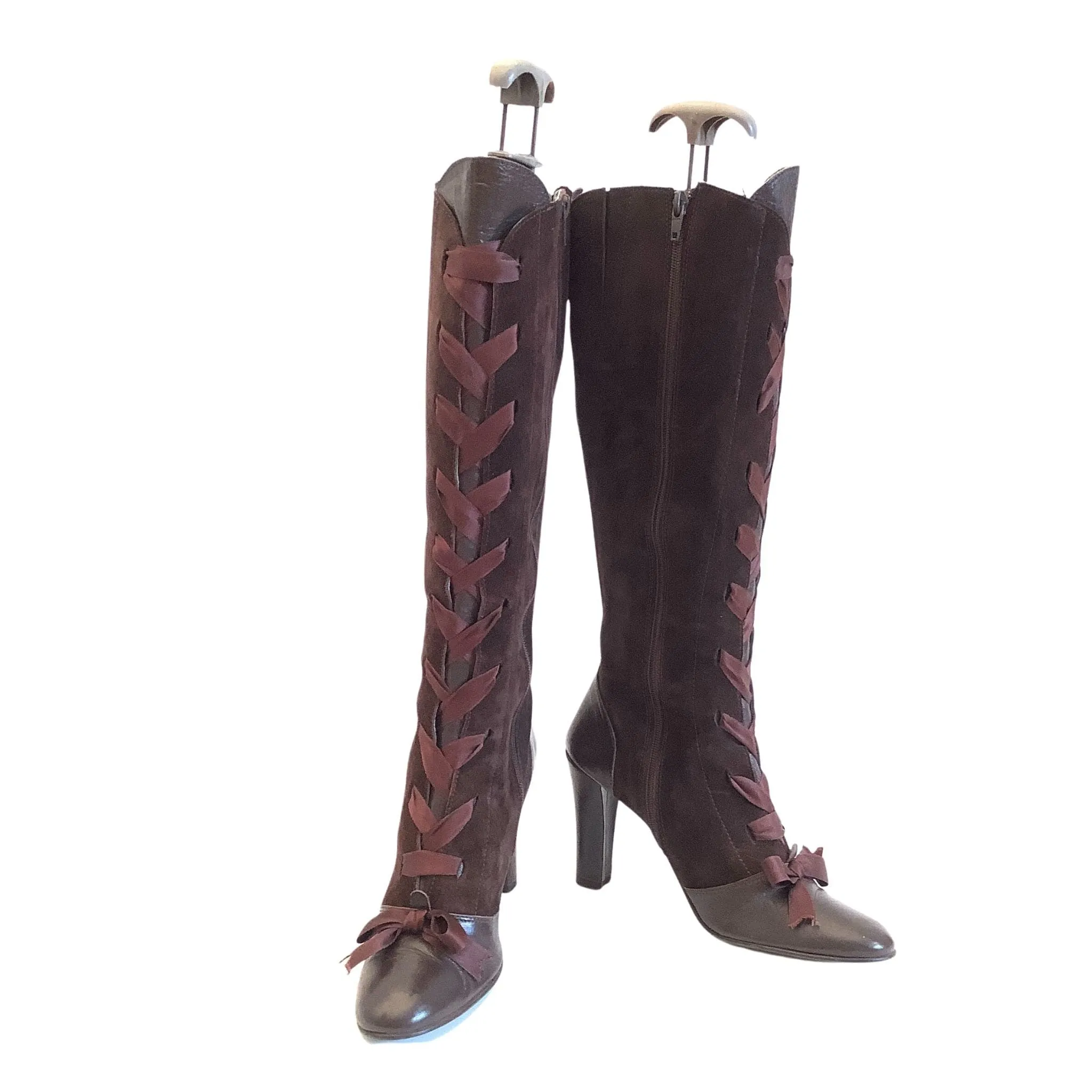 Corset Ribbon Laced Boots