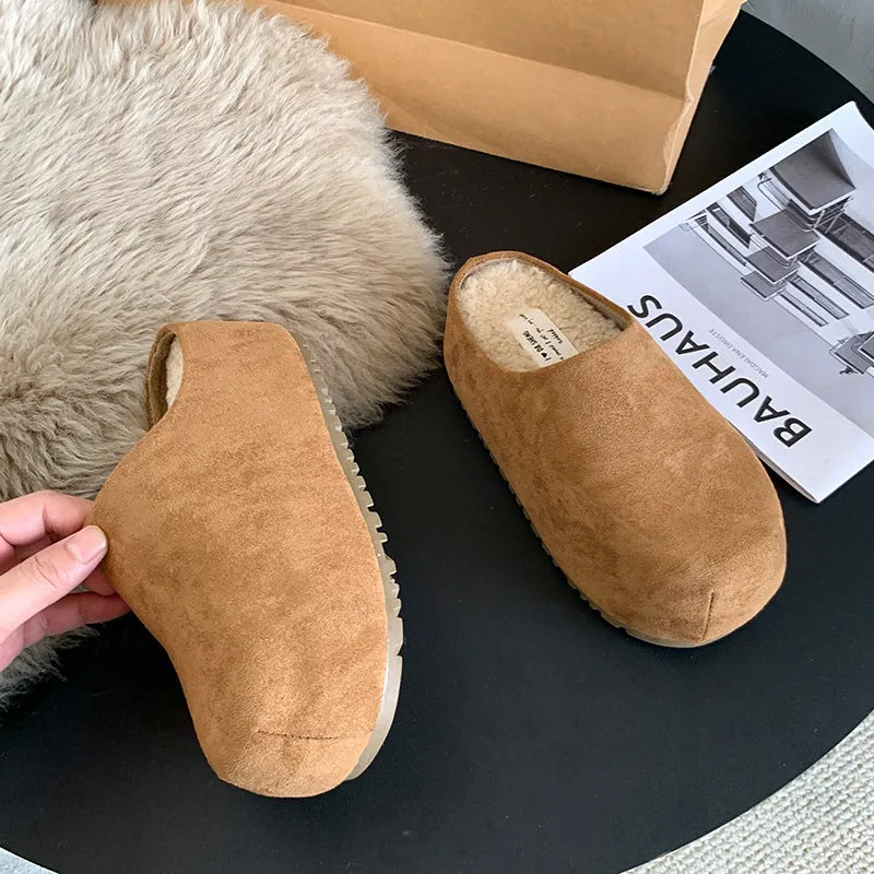 Cozy Suede Winter Slippers with Plush Lining Non-Slip Sole