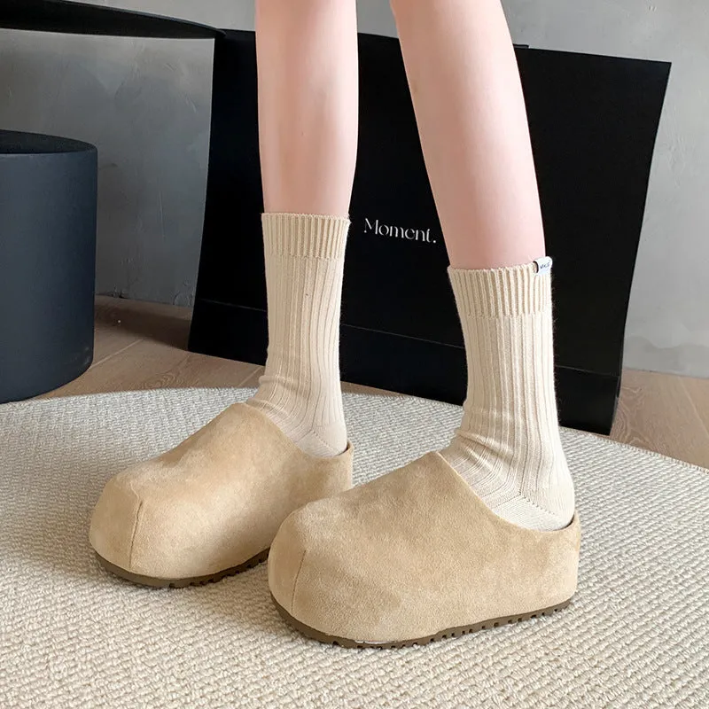 Cozy Suede Winter Slippers with Plush Lining Non-Slip Sole