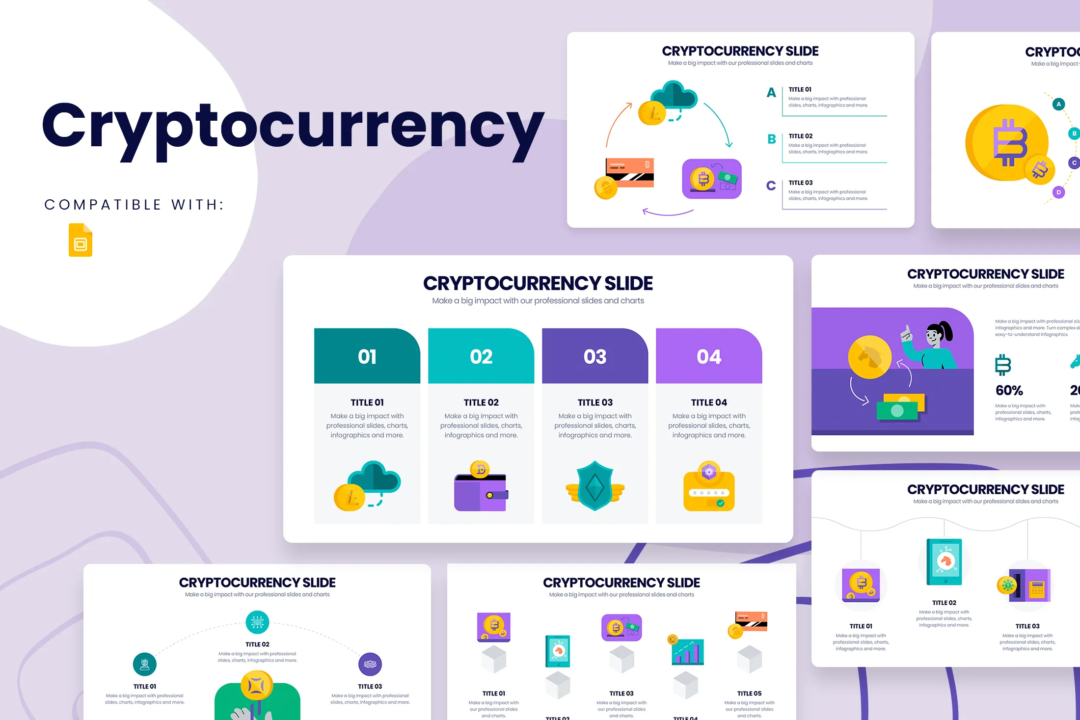 Cryptocurrency Google Slides Infographic Template