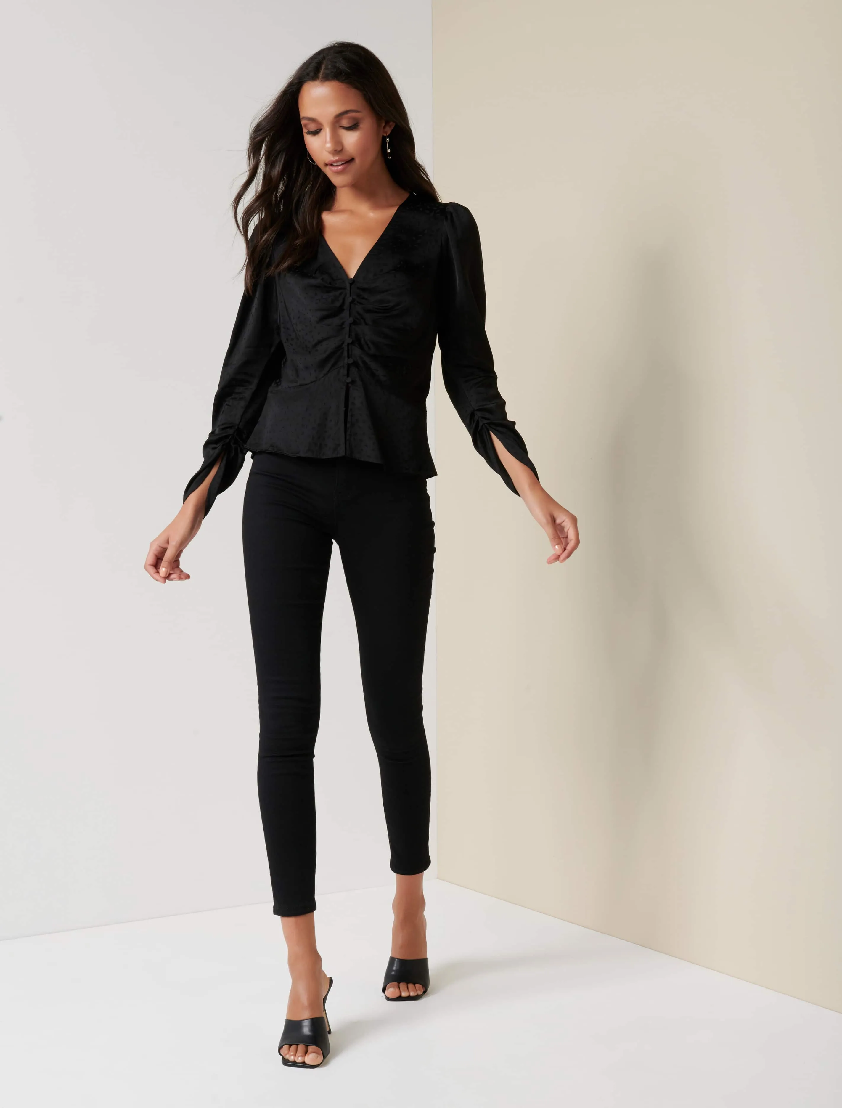 Edith Tuck Front Blouse