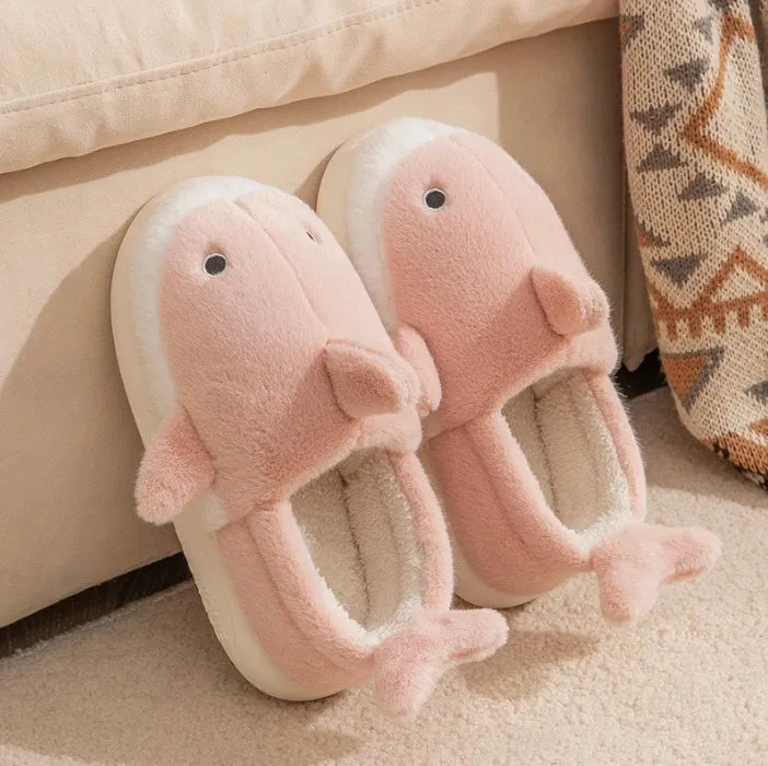 Eleanor - Cozy Cartoon Shark Slippers