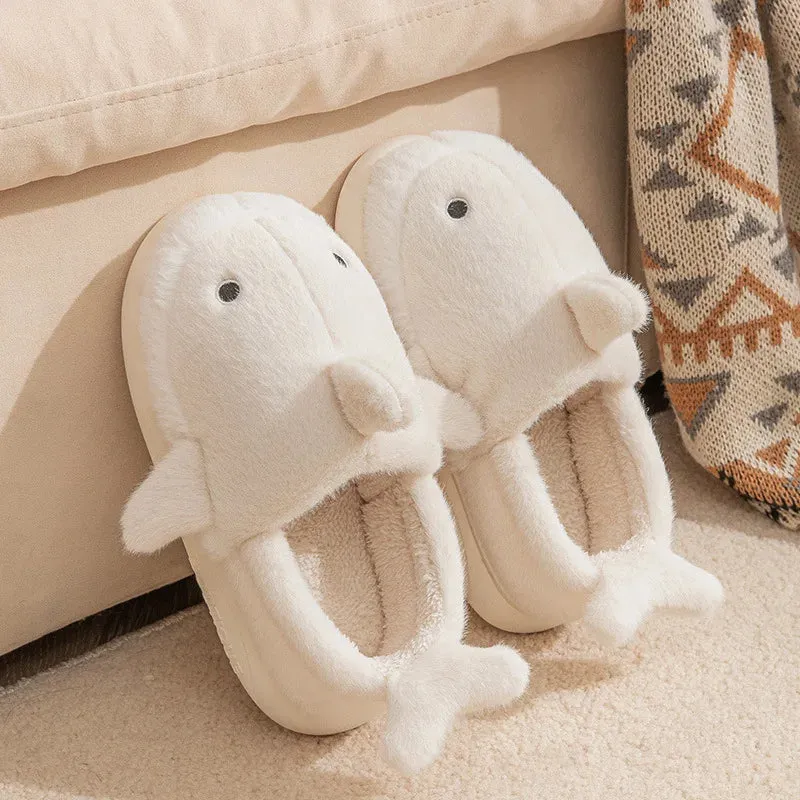 Eleanor - Cozy Cartoon Shark Slippers