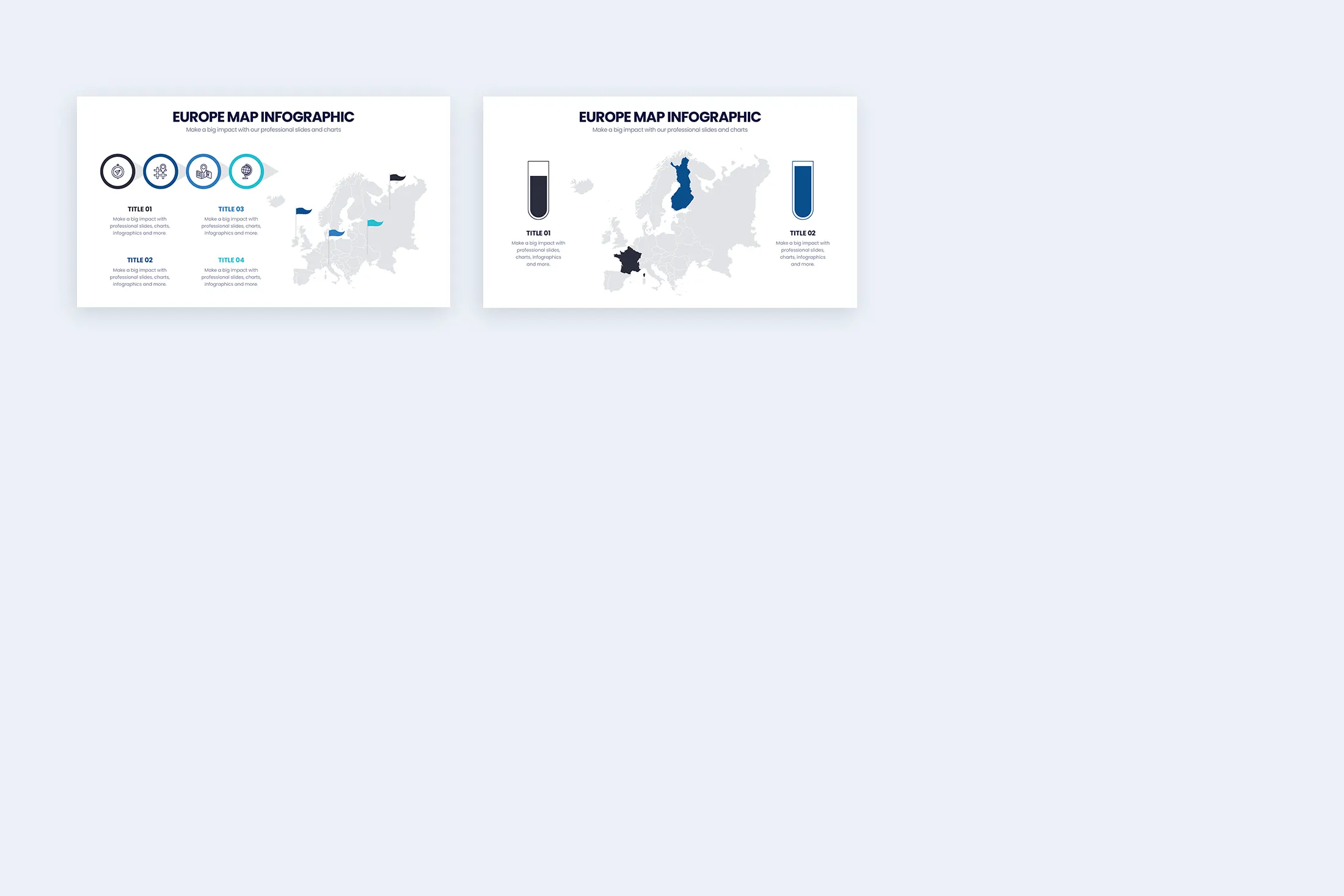 Europe Map Powerpoint Infographic Template
