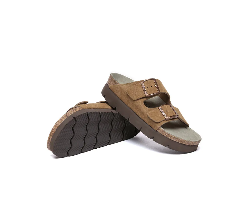 EVERAU® Adjustable Strap Slip-on Platform Summer Sandal Slides