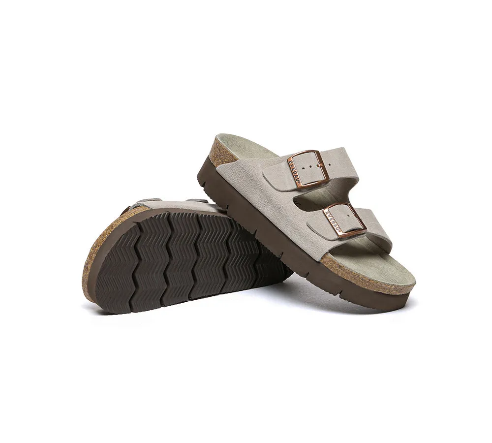 EVERAU® Adjustable Strap Slip-on Platform Summer Sandal Slides