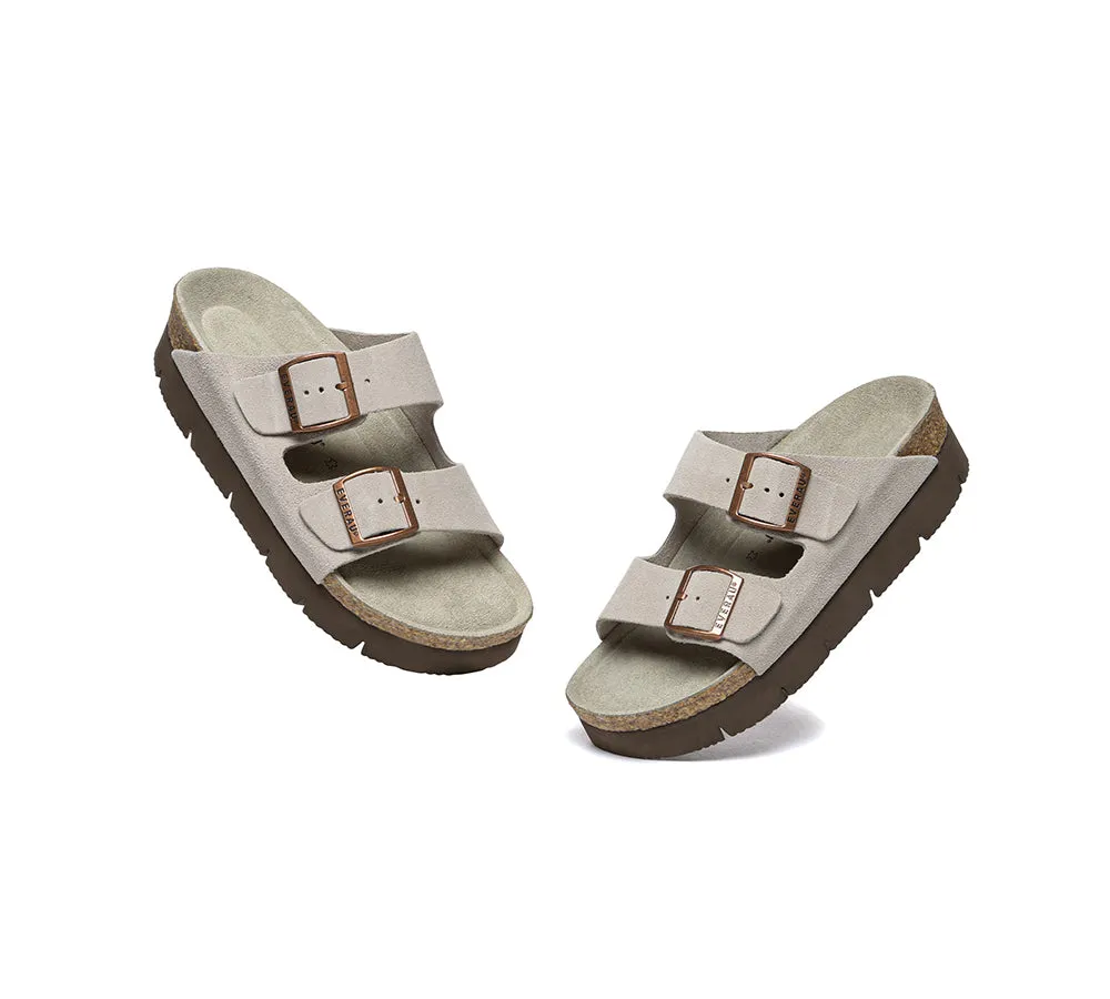 EVERAU® Adjustable Strap Slip-on Platform Summer Sandal Slides