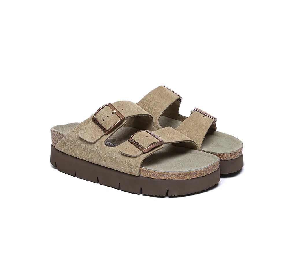 EVERAU® Adjustable Strap Slip-on Platform Summer Sandal Slides