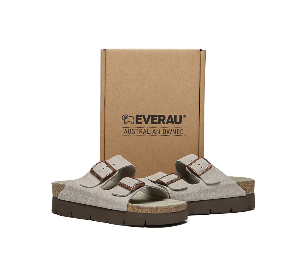 EVERAU® Adjustable Strap Slip-on Platform Summer Sandal Slides