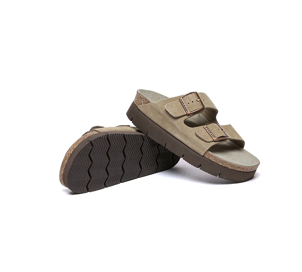 EVERAU® Adjustable Strap Slip-on Platform Summer Sandal Slides
