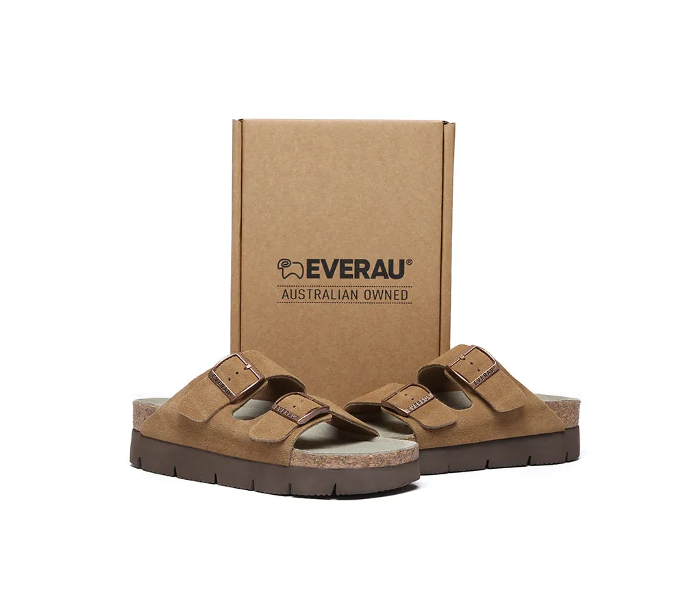 EVERAU® Adjustable Strap Slip-on Platform Summer Sandal Slides