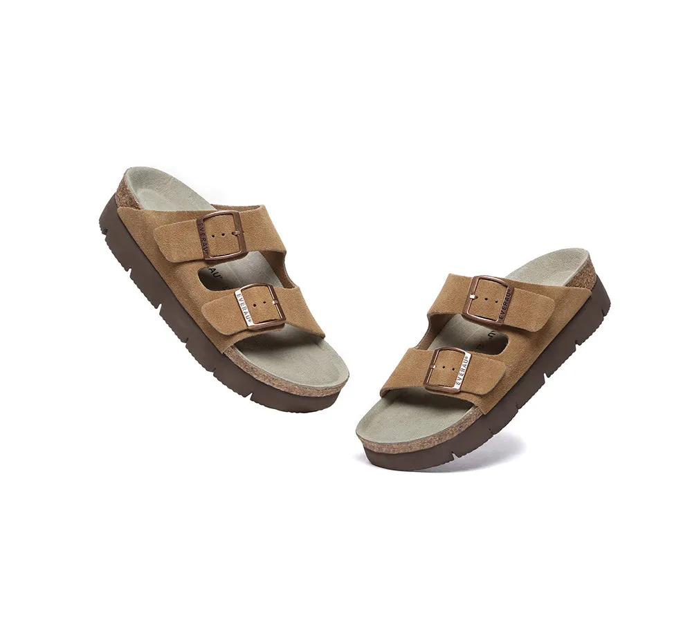 EVERAU® Adjustable Strap Slip-on Platform Summer Sandal Slides