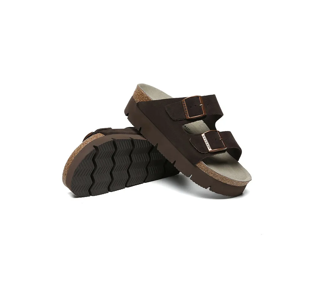 EVERAU® Adjustable Strap Slip-on Platform Summer Sandal Slides