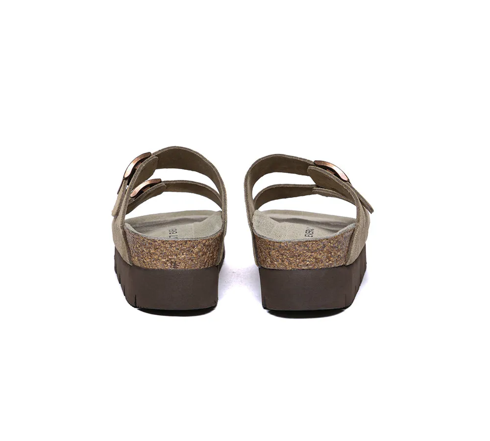 EVERAU® Adjustable Strap Slip-on Platform Summer Sandal Slides