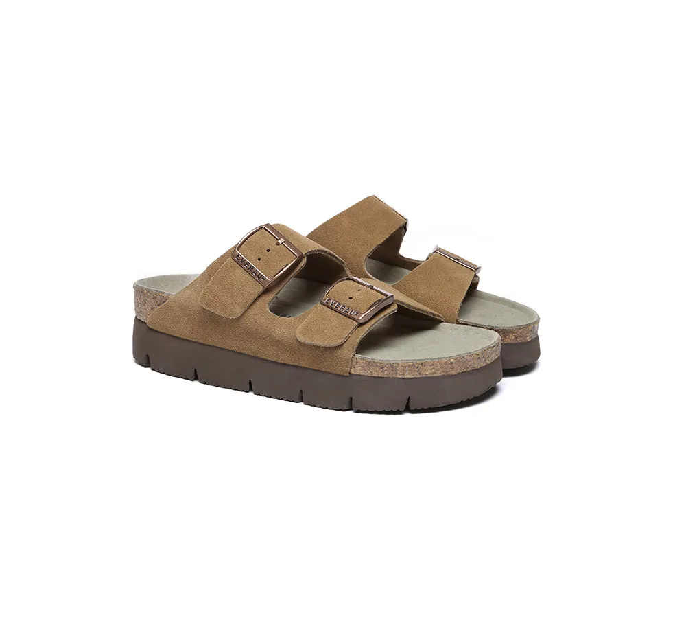 EVERAU® Adjustable Strap Slip-on Platform Summer Sandal Slides