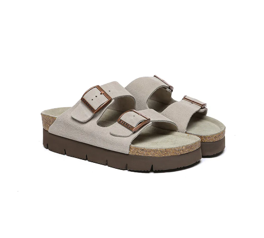 EVERAU® Adjustable Strap Slip-on Platform Summer Sandal Slides